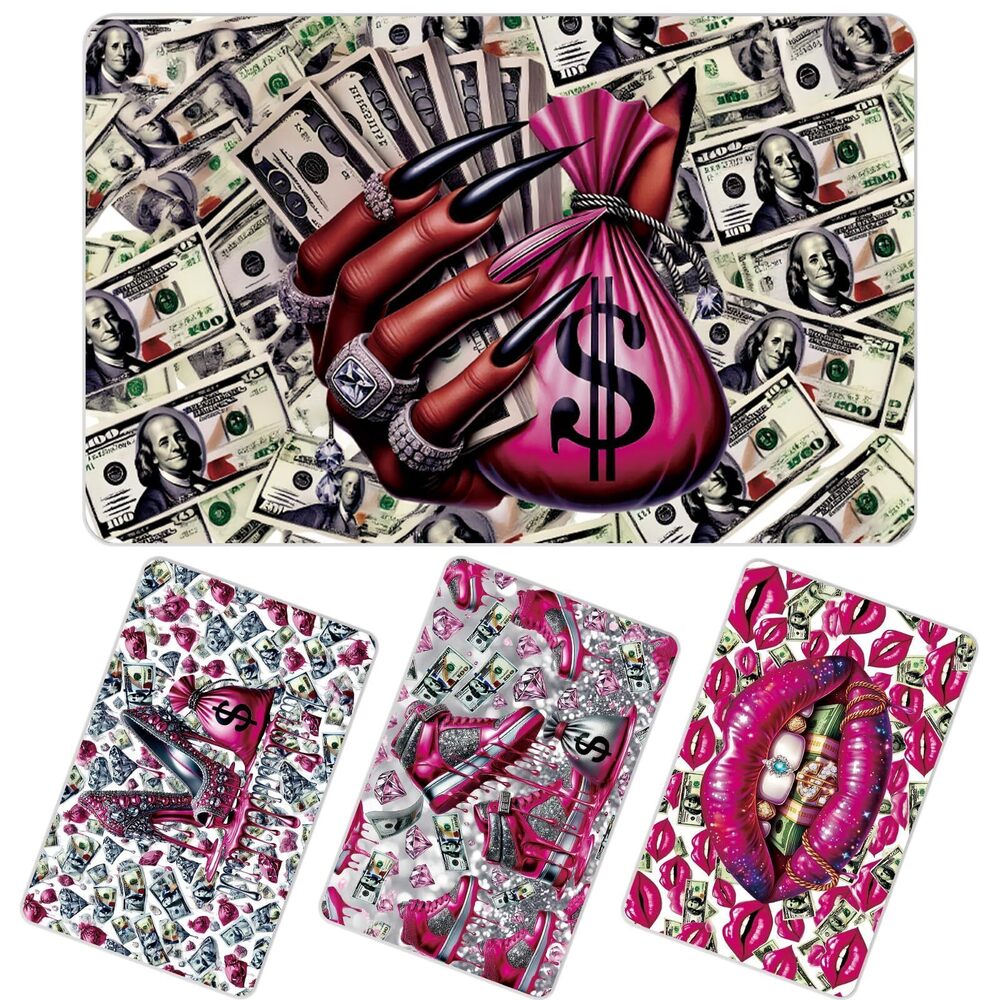 8534 4 Pcs Credit Card Skin Stickers, Funny US Dollars Card Covers
